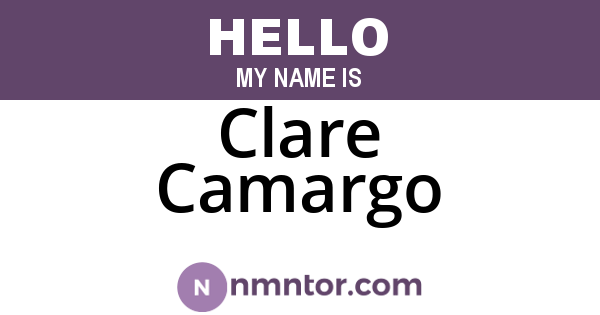 Clare Camargo