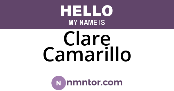 Clare Camarillo