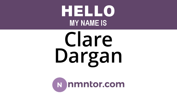Clare Dargan