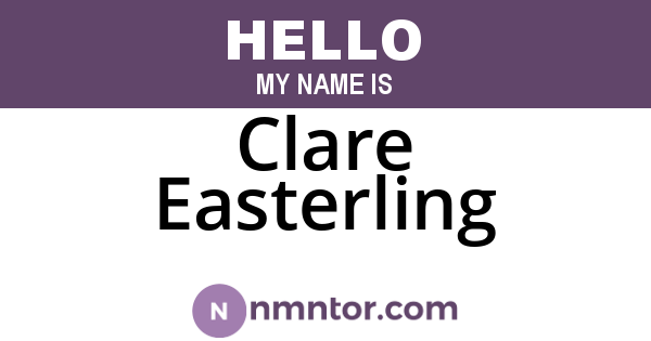 Clare Easterling