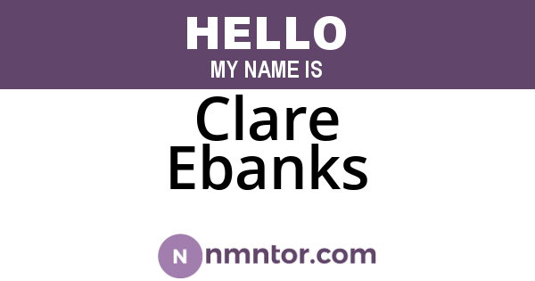 Clare Ebanks