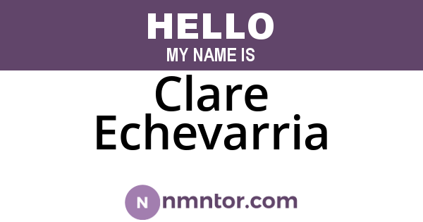 Clare Echevarria