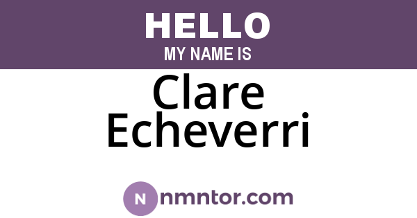 Clare Echeverri