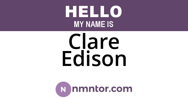 Clare Edison
