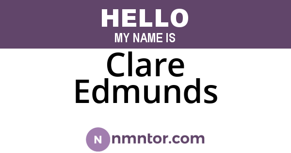 Clare Edmunds