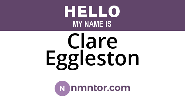 Clare Eggleston
