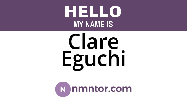Clare Eguchi
