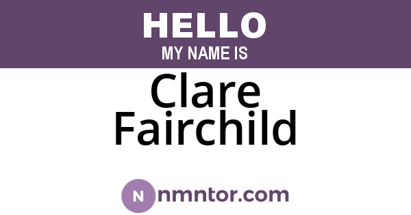 Clare Fairchild