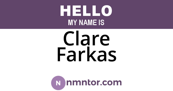 Clare Farkas