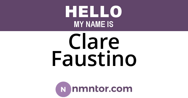 Clare Faustino