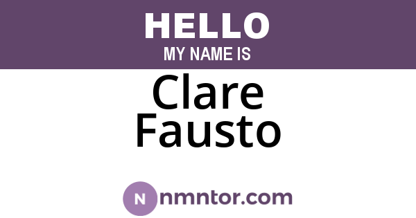 Clare Fausto