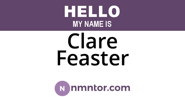 Clare Feaster