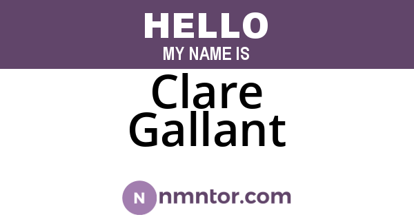 Clare Gallant