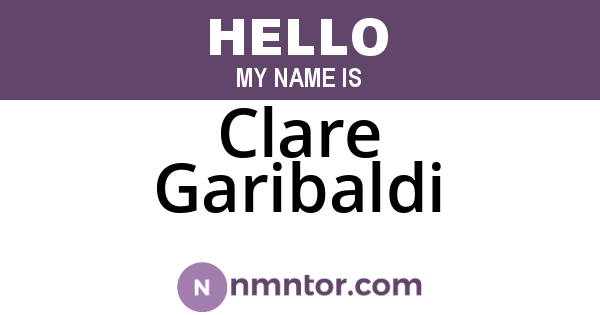 Clare Garibaldi