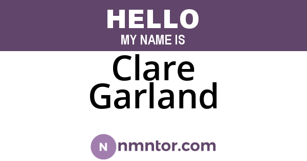 Clare Garland