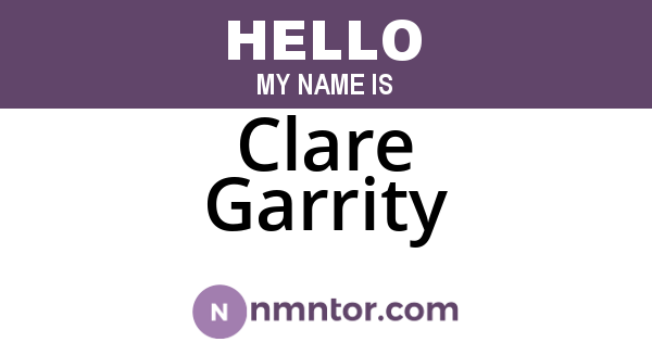 Clare Garrity