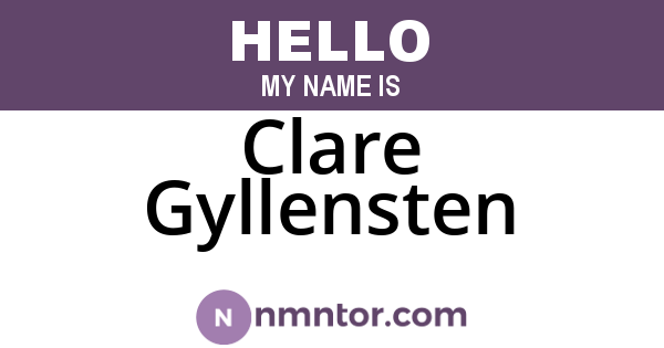 Clare Gyllensten