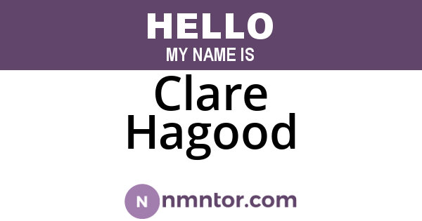 Clare Hagood