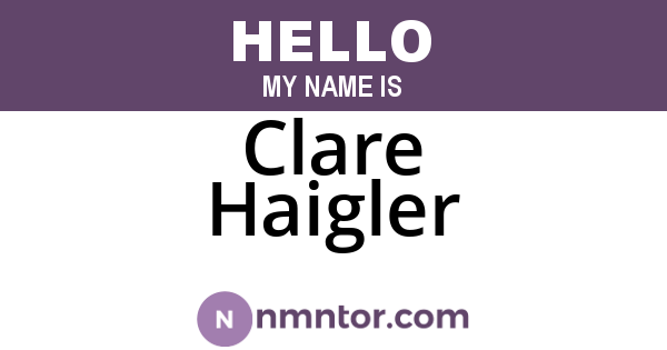 Clare Haigler