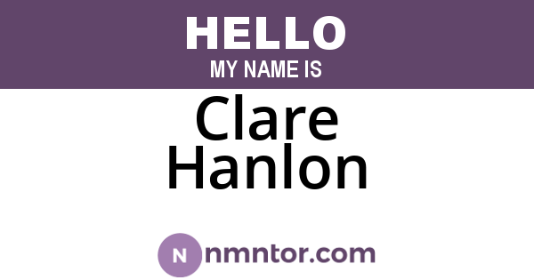 Clare Hanlon