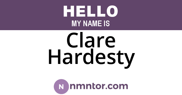 Clare Hardesty