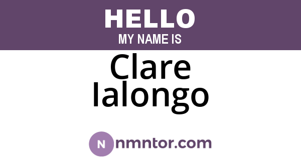 Clare Ialongo