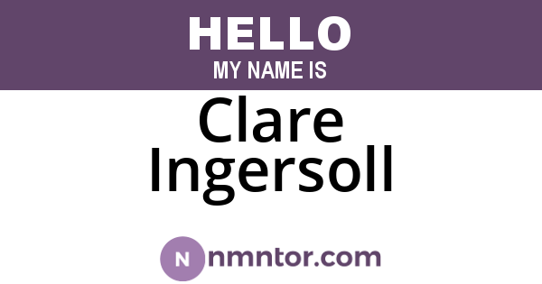 Clare Ingersoll