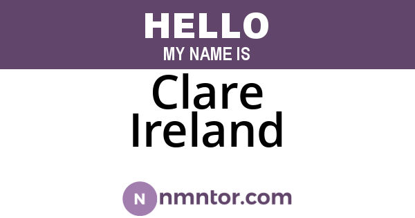 Clare Ireland