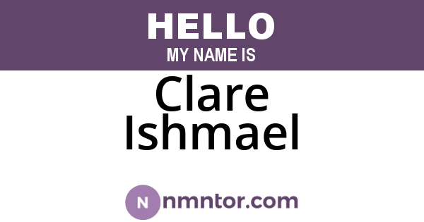 Clare Ishmael
