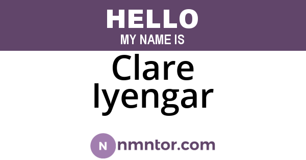 Clare Iyengar