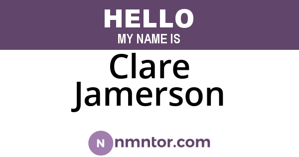 Clare Jamerson