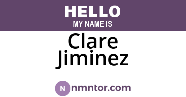 Clare Jiminez