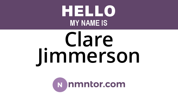 Clare Jimmerson