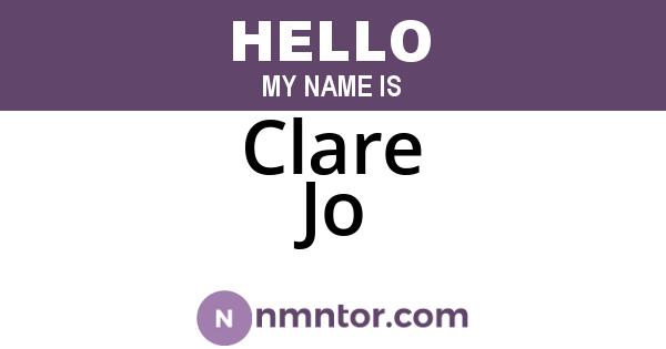 Clare Jo