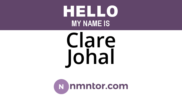 Clare Johal