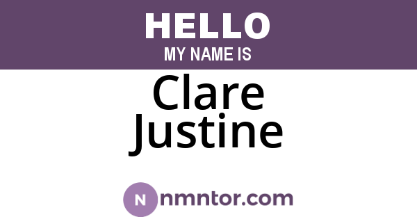 Clare Justine