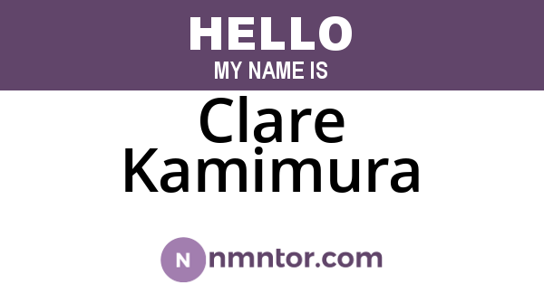 Clare Kamimura