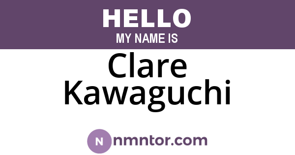 Clare Kawaguchi