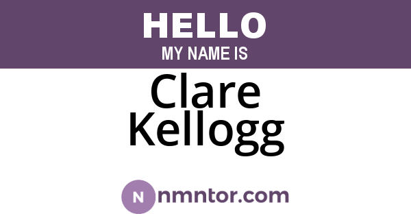 Clare Kellogg