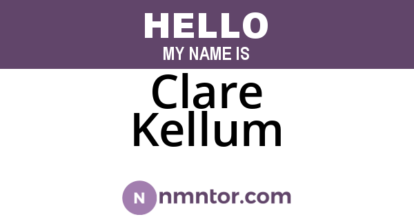 Clare Kellum