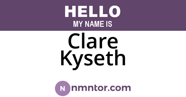 Clare Kyseth