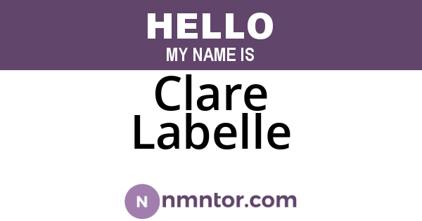Clare Labelle