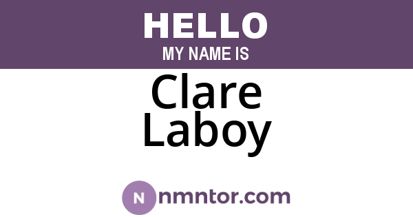 Clare Laboy