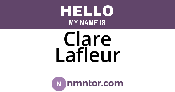 Clare Lafleur