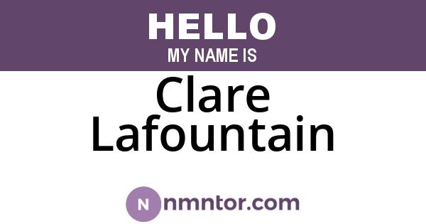 Clare Lafountain