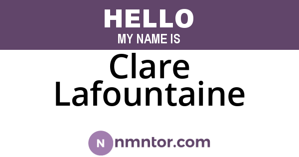 Clare Lafountaine