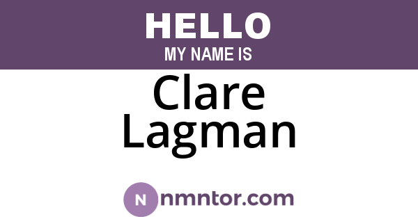 Clare Lagman