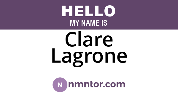 Clare Lagrone
