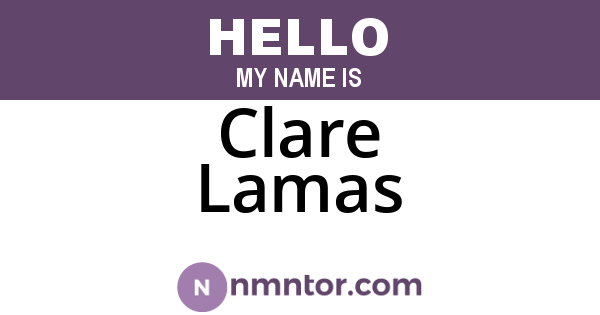 Clare Lamas
