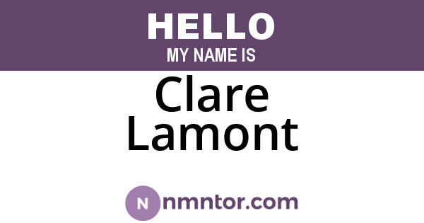 Clare Lamont